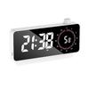 LED Digital Alarm Clock Portable Mirror for Table Home Decoration White
