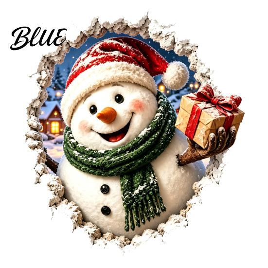 Glass Door Stickers Christmas Break-In 3D Wall Decal Santa Claus/Deer/Snowman/Elf/Dog/Nutcracker/Gingerbread Man Patterns Window Decorative
