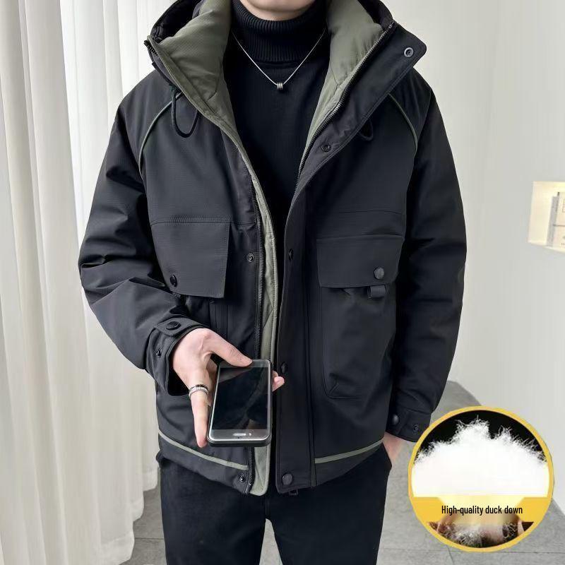 2026 Men's Hooded Winter Windbreaker Work Coat