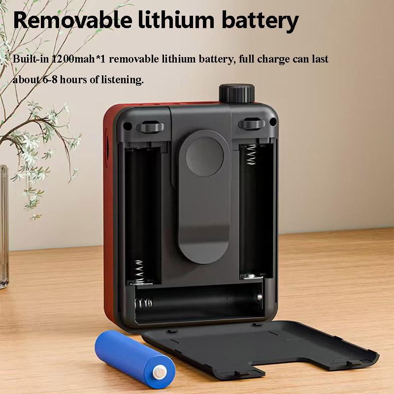 Mini Digital FM Radio HD Display 76-108mhz Radios Wireless Bluetooth 5.3 Speaker Portable Voice Amplifier with TF Card USB Slot
