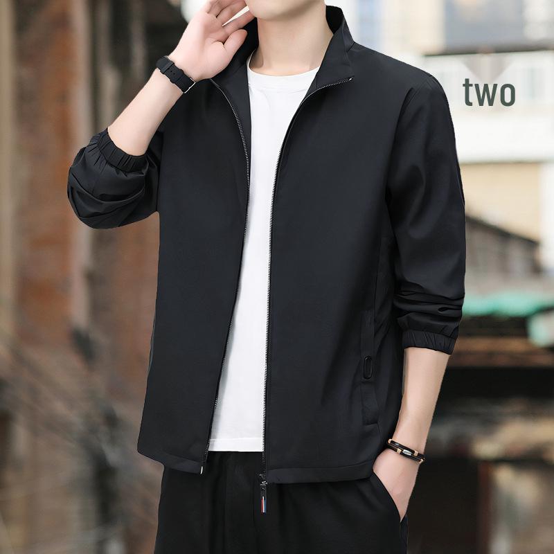 2025 Men s Spring & Autumn Business Stand-up Collar Casual Jacket 5XL