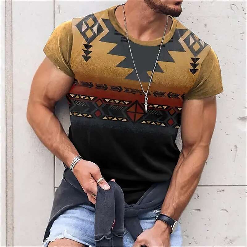 Men's casual top men's striped T-shirt