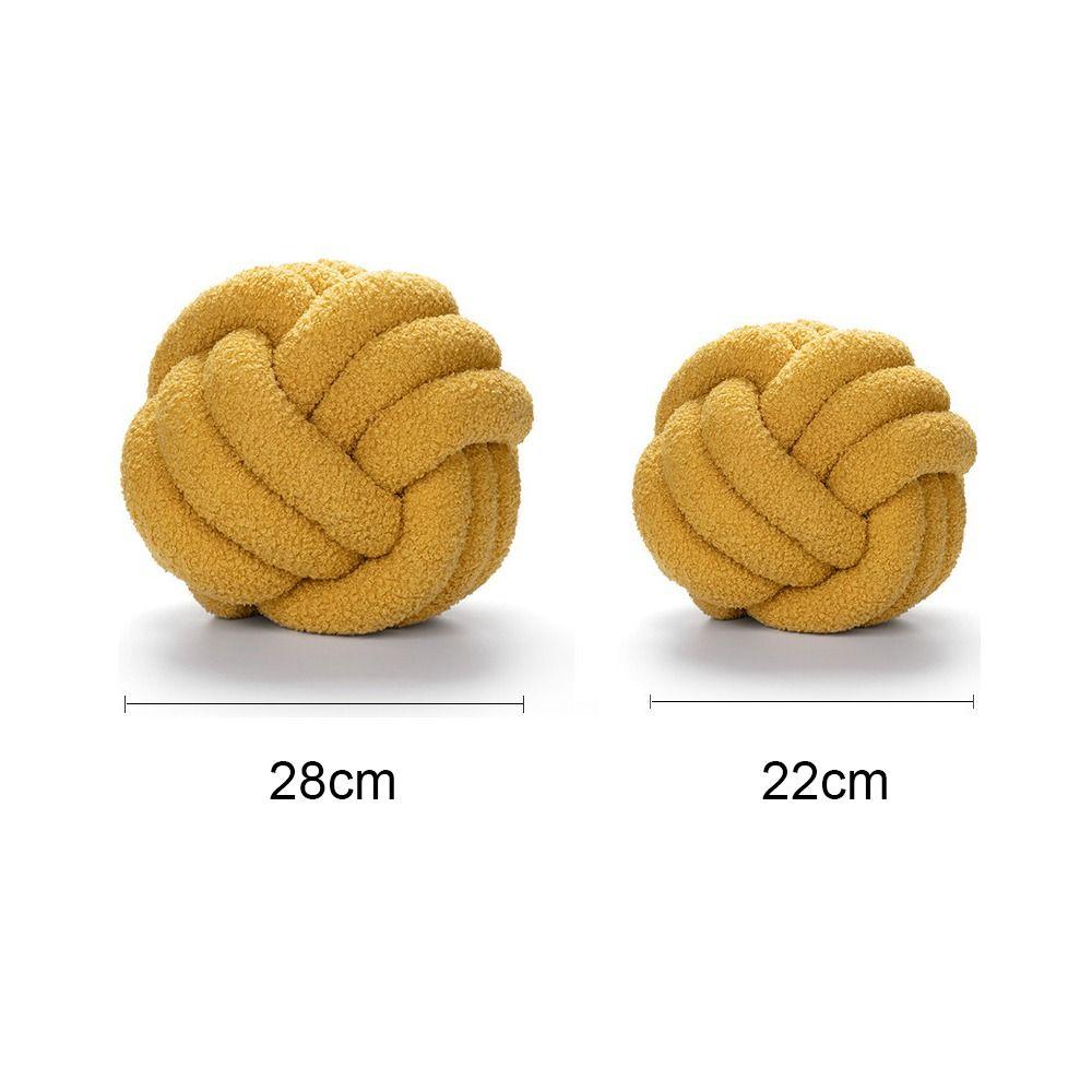 Waist Protective Lamb Velvet Home Decor for Bathroom Throw Pillow Cushion Knotted Ball Backrest