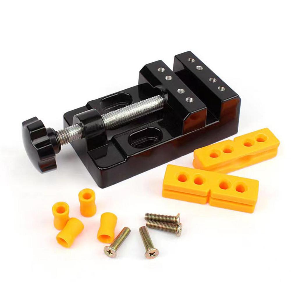 Mini Bench Clamp Flat Table Vice Adjustable Drill Press Drilling Vice Tool Watch Walnut Jewelry B1B7
