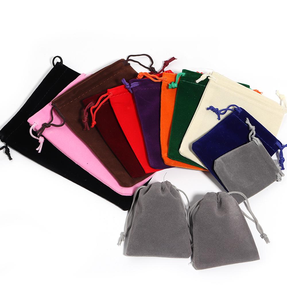 5-10Pcs Drawstrings Velvet Bag Velvet Pouches Small Size Display Packing Pouch Storage Christmas Wedding Jewelry Gift Bags