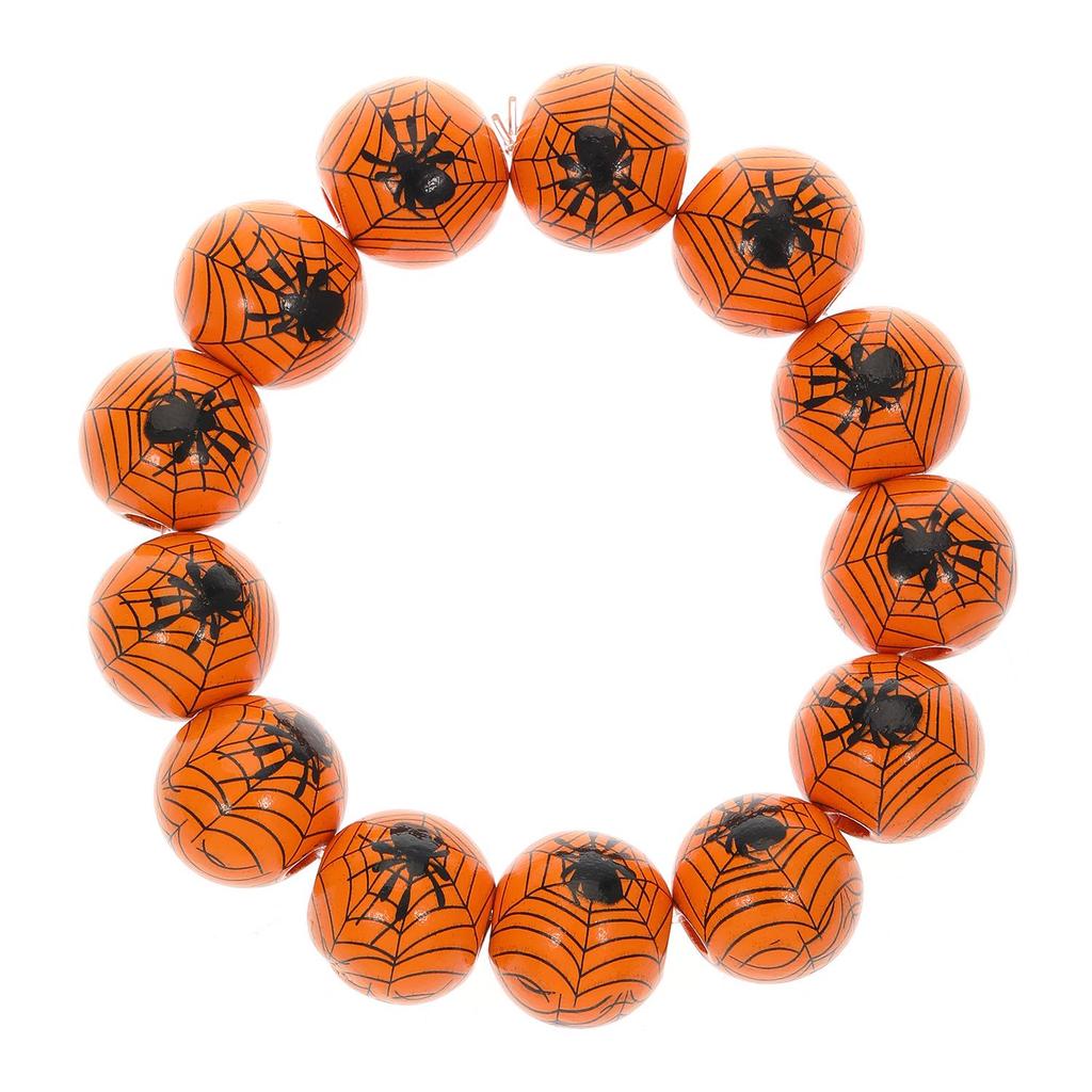 Skull Spiderweb Beaded Bracelet: Unisex Creative Horror Halloween Jewelry