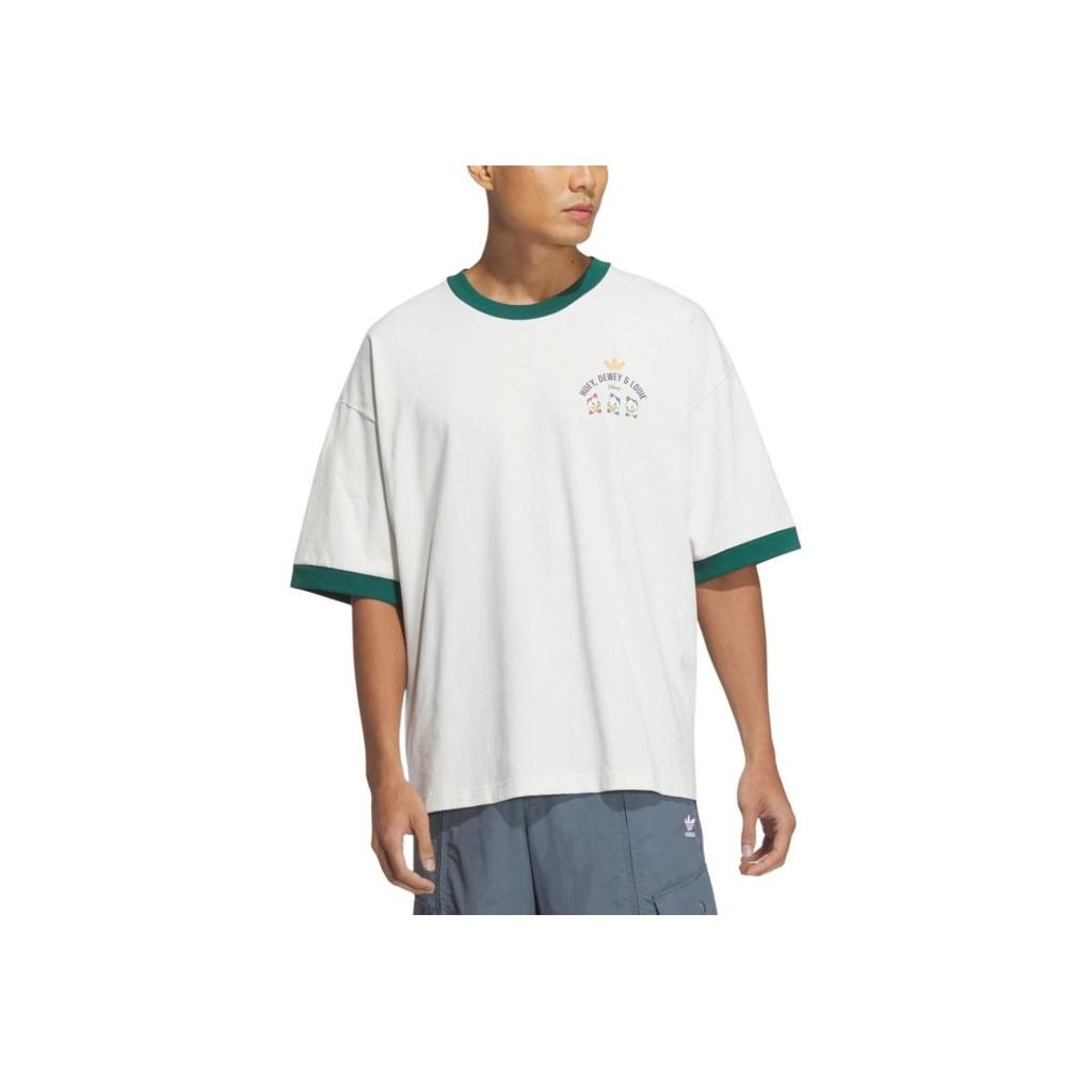 adidas Disney Collaboration HDL GFX Cotton Printed Loose Short Sleeve T-Shirt Unisex Tops White JP1414