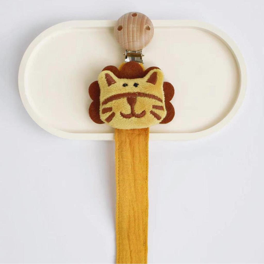 cute Animal Shapes Pacifier Holder Clip Toddler Teething Rings Strap Clip Anti-lost Toddler Pacifier Clips Toddler Nipple Strap
