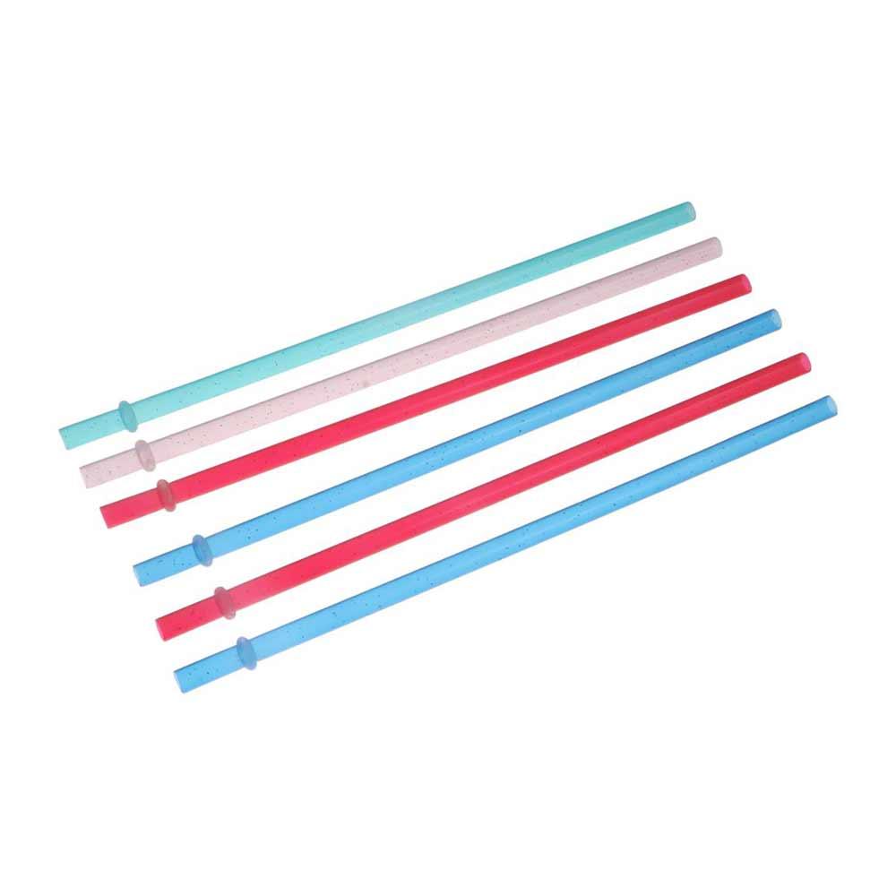 

25pcs Clear Glitter Plastic Straws Mixed Color Drinkware Reusable Party 25pcs