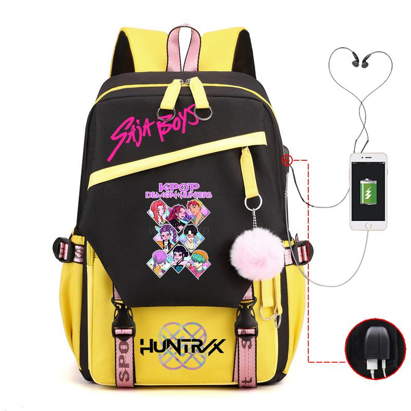 Animation Peripheral Printing Korean Version Style Children'S Backpack College Style Junior High School Student Leisure Schoolbag