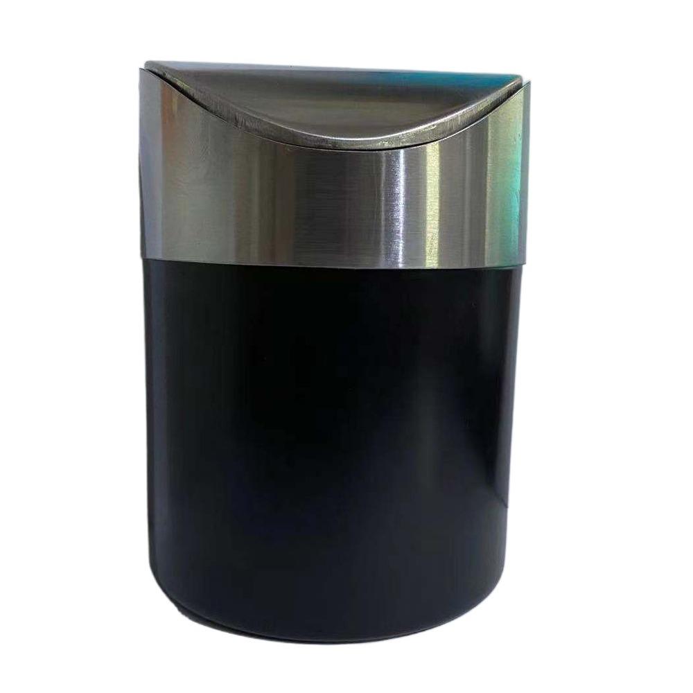 Rust-proof Desktop Trash Can Dust-proof Desktop Dumpster Mini Flip Trash Can  Bathroom