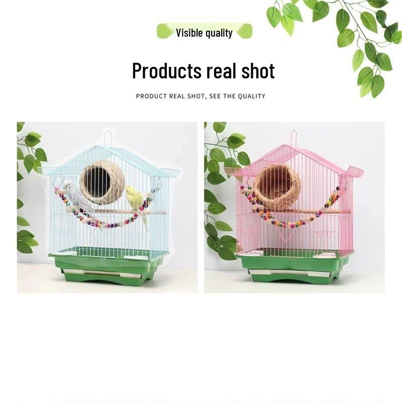 Small Villa Birdcage for Parrots, Budgies, Lovebirds, Sparrows & Finches