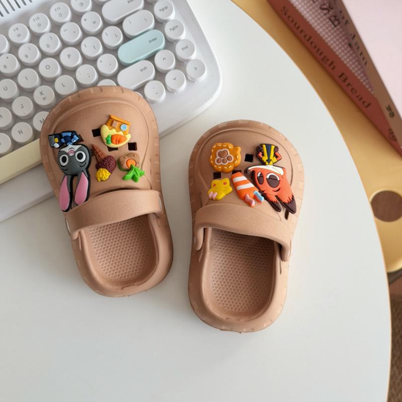Kids' Crazy Animal Crocs - City Beach Closed-Toe Non-Slip Sandals for Boys & Girls