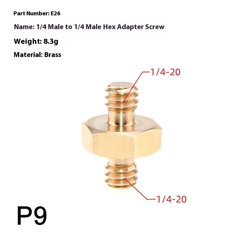 1/4 Inch Male To 1/4 3/8 Inch Male Camera Screw Mount Adapter Tripod Screw Adapter Thread For Camera Tripod Monopod Ring Light