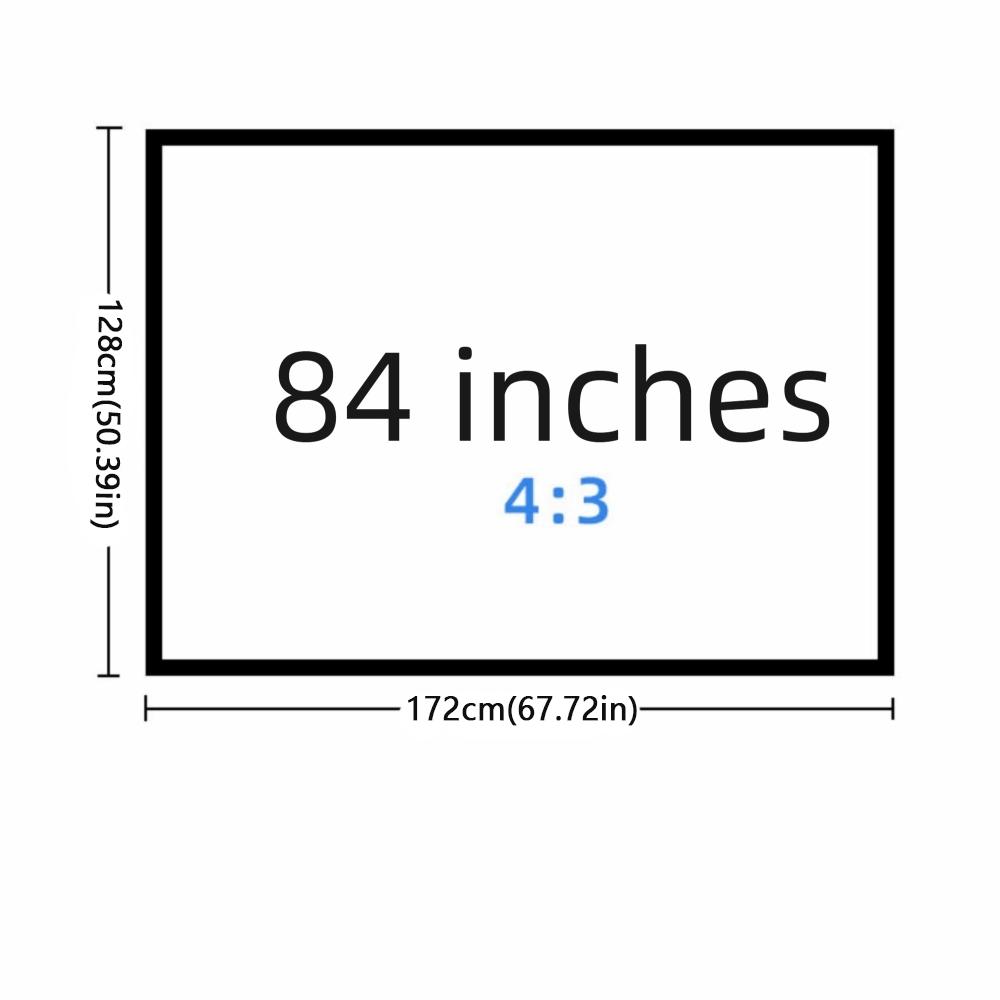 16:9 Foldable Projection Screen Polyester Folding Soft Screen Projector Screen  Camping