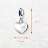 Heart 925 Silver Dangle Charm Pendant DIY Handmade Fashion Jewelry Findings Romantic Accessories For Women