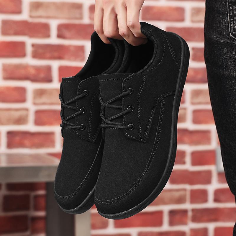 Scarpe da Uomo Scarpe Barefoot Larghe Per Uomo Minimaliste Divise Pelle Sintetica Vera Scarpe da Uso Quotidiano Traspiranti Scarpe Nere Scarpe da Passeggio Sportive