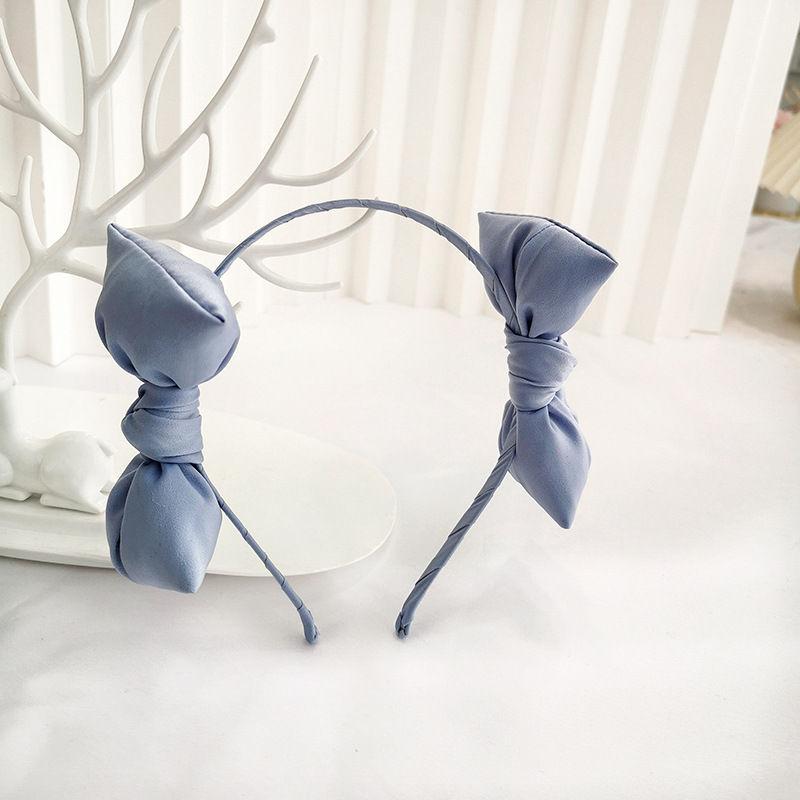 

Цветные тканевые аксессуары для волос модные банты для волос повязка на голову украшения шпилька сплошной цвет 17*1cm