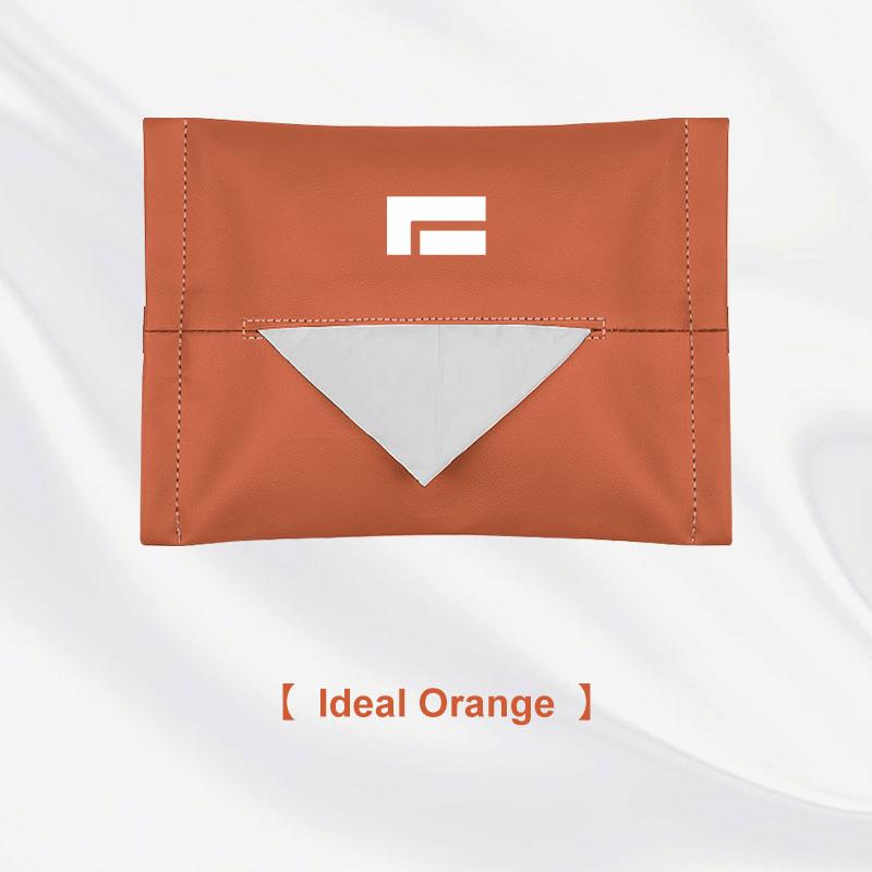 Car Interior Tissue Bag Leather For BAIC Polestone 01 JISHI ROX 01 Car Seat Back Napkin Storage Bag Paper Organizer Accessories
