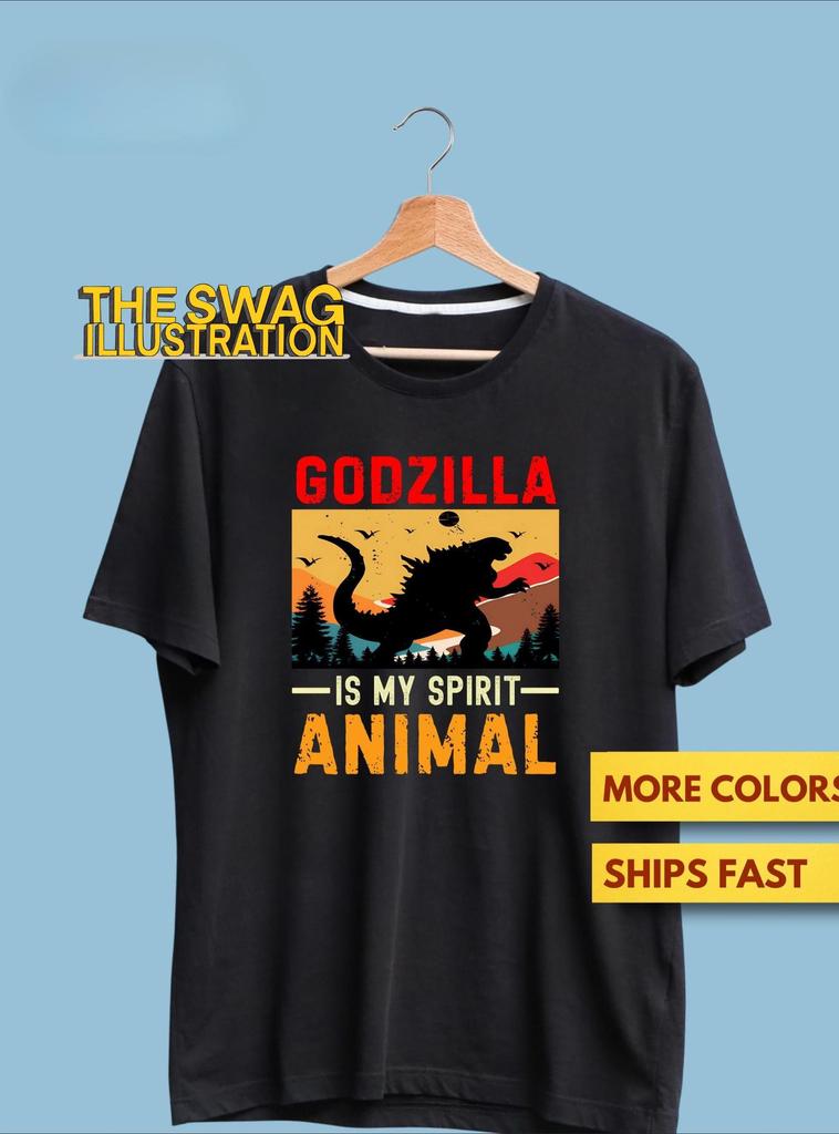 Funny Godzilla Is My Spirit Animal Premium T shirt, Funny Godzilla Shirt, Spirit Animal Shirt, Cute Dinosaur Shirt