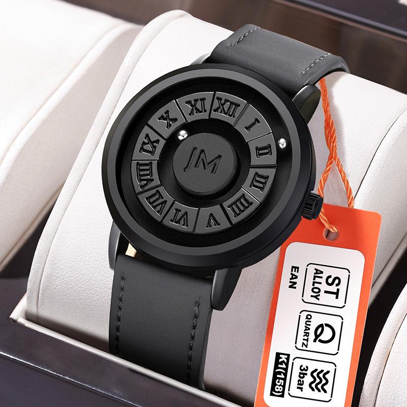 

JONNY MOORE Magnetic Levitation Black Tech Steel Ball Men s Fashion Watch