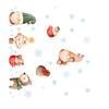 Christmas Bird Window Stickers Anti-static Branch Visible Self-adhesive Stocking Wall Mirror Glass Decals New Year Favors
