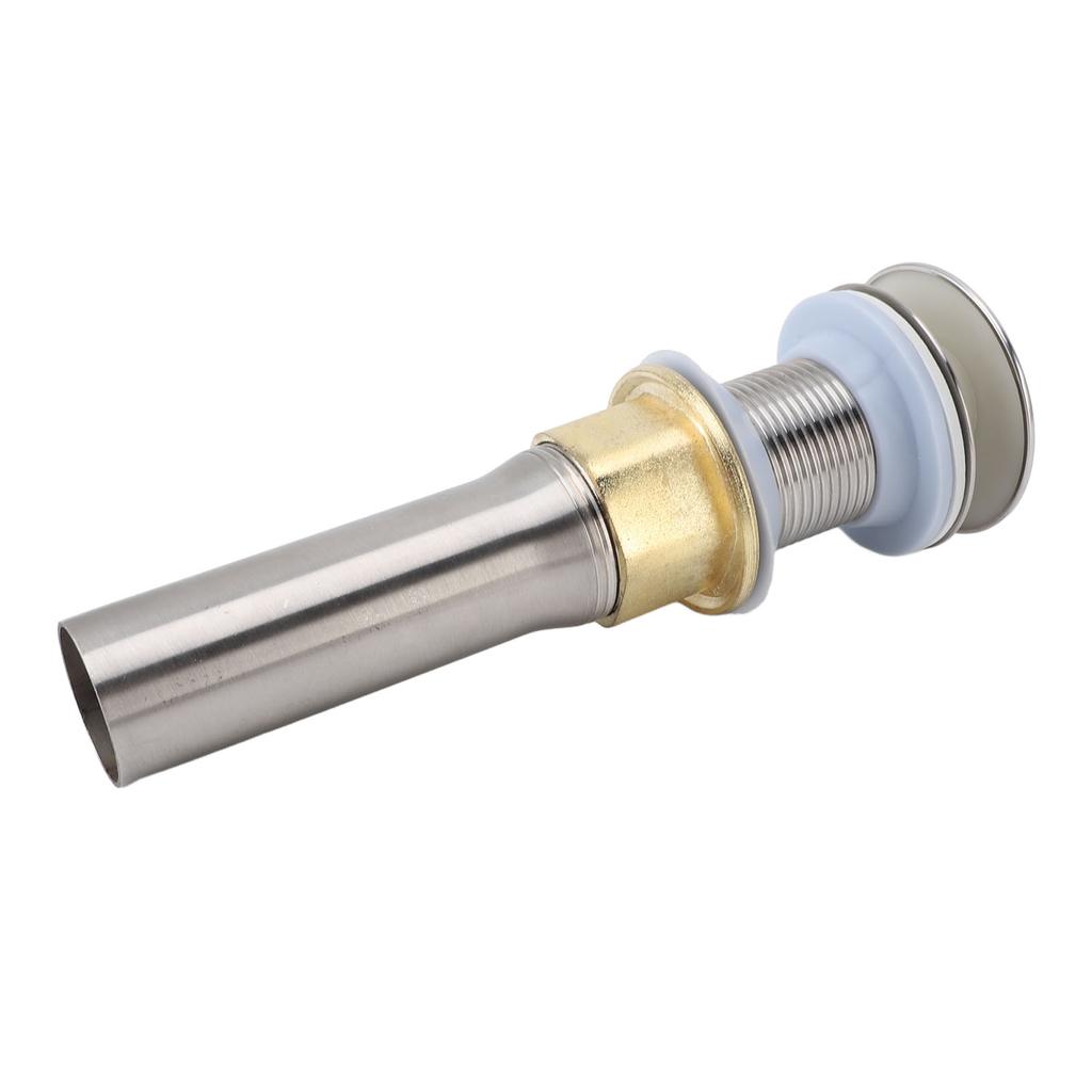 Popup Sink Drain Stainless Steel Leakage Proof Brushed Ni Finish Drain Stopper for Bathroom Kitchen