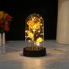 Small gold foil rose luminous led light ornament creative Christmas Valentine's Day gift night light