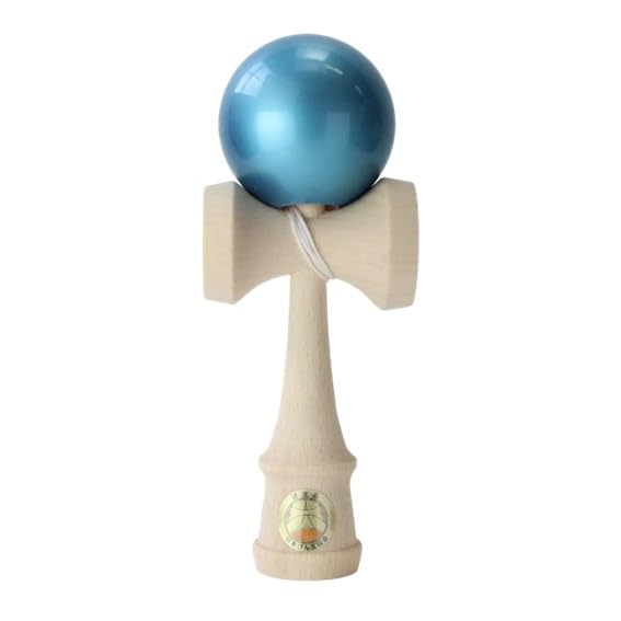 Yamagata Kobo OOZORA Premium Kendama, certifikovaná Japonskou asociací kendamy, pro soutěžní použití (Tyrkysově modrá)