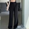 Casual Wide-leg Pants for Women In Summer New High-waisted Slim Loose and Slim Large Size Versatile Straight Suit Pants