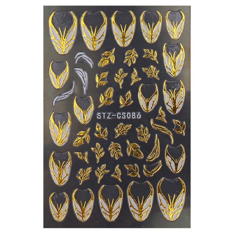 Christmas Nail Stickers 3D Xmas Design Self-adhesive Nail Decals Nail DIY Decor