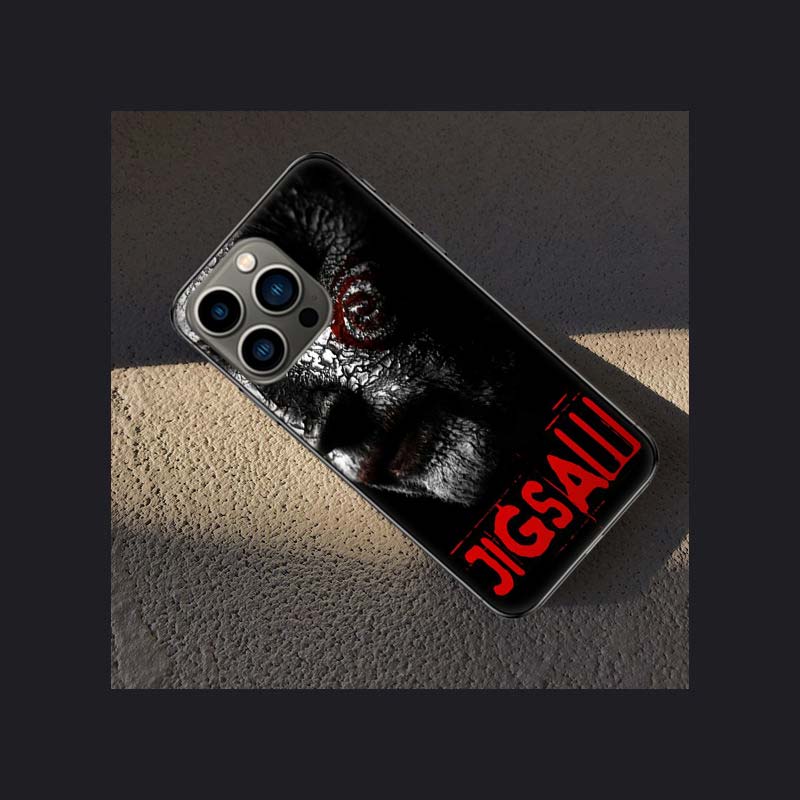 Saw Jigsaw Killer Hhorror Phone Case For Apple Iphone 16 15 Plus Soft 13 12 Mini Cover 11 14 Pro Max Capa X XS XR 8 7 Shell Coqu