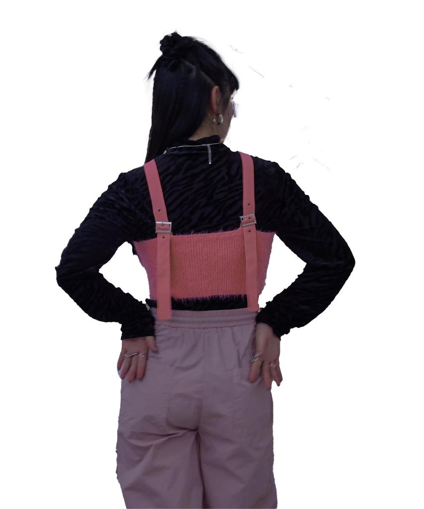 Miette Knitted Garter Belt Design Shaggy Bustier Free Pink (RCXX0801) Women's, Size,
