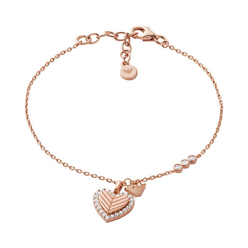 

Emporio Armani Love Series Heart Bracelet Women bracelet Rose-Gold EG3626221 Basic Packaging-Box
