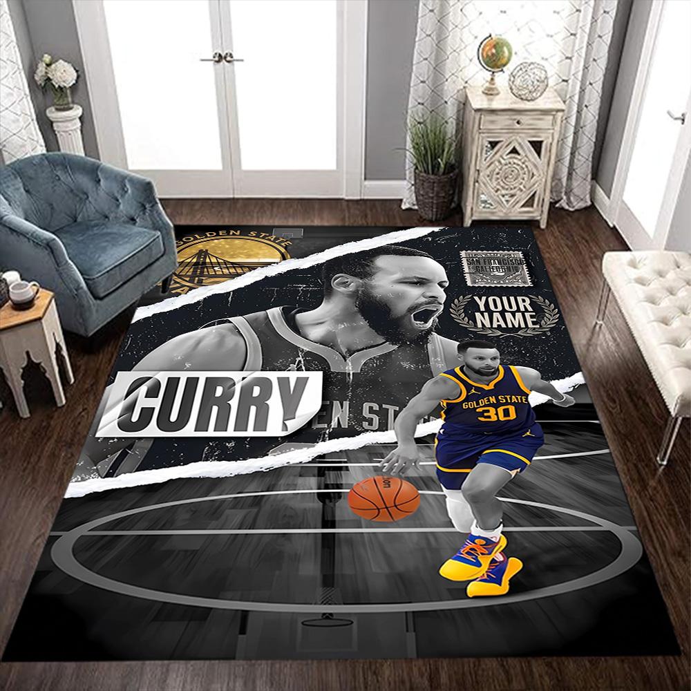 Golden State Curry Player Customized Name Floor Mat Suitable for Decorate Room Kitchen Foyer Dining Room Anti-slip Rug Anime Office Decor