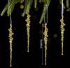 Glitter Christmas Icicle Ornaments Multicolor Xmas Tree Hanging Pendants for Home Party Holiday New Year Indoor Decor Supplies