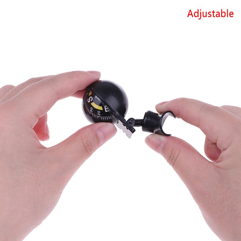 1 Pièce Boussole de Voiture en Forme de Boule de Navigation à Rotation à 360 Degrés Avec Ventouse