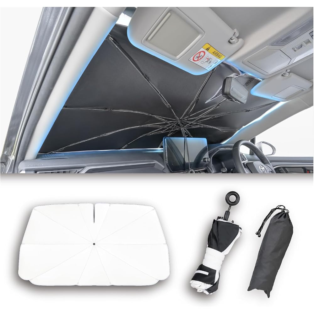 Seiwa Radicool Car Sunshade M Size High Heat Resistance UV Protection 99.9% Front Windshield Shade