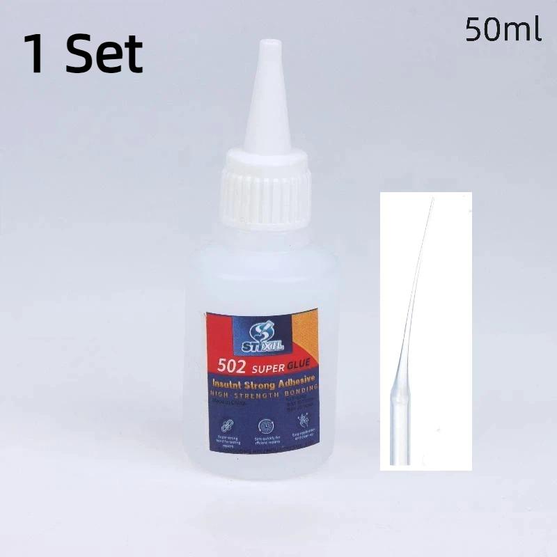 1/3/5Pcs Glue 502 High Strength Quick-Drying Cyanoacrylate Adhesive High Strength Liquid Glue Tool With Precision Distributor