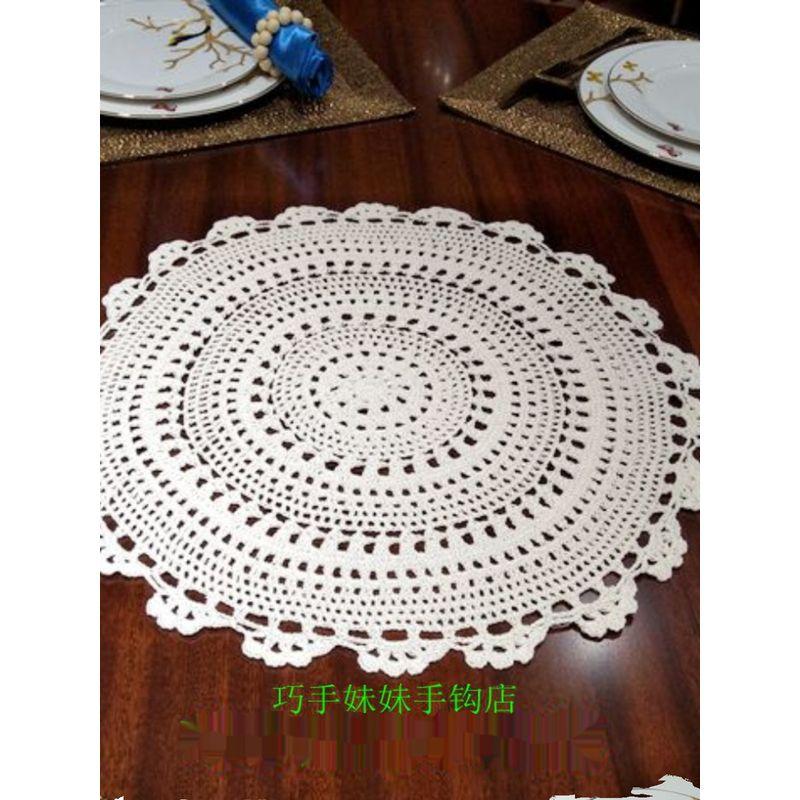 

Ручная работа Вязаный Крючком Ажурный Тканевый Хлопковый Кружевной Домашний Декор Скатерть Подставка Подставка Под Приборы Чехол для Шкафа Бытовой Техники Полотенце White About 15cm in diameter