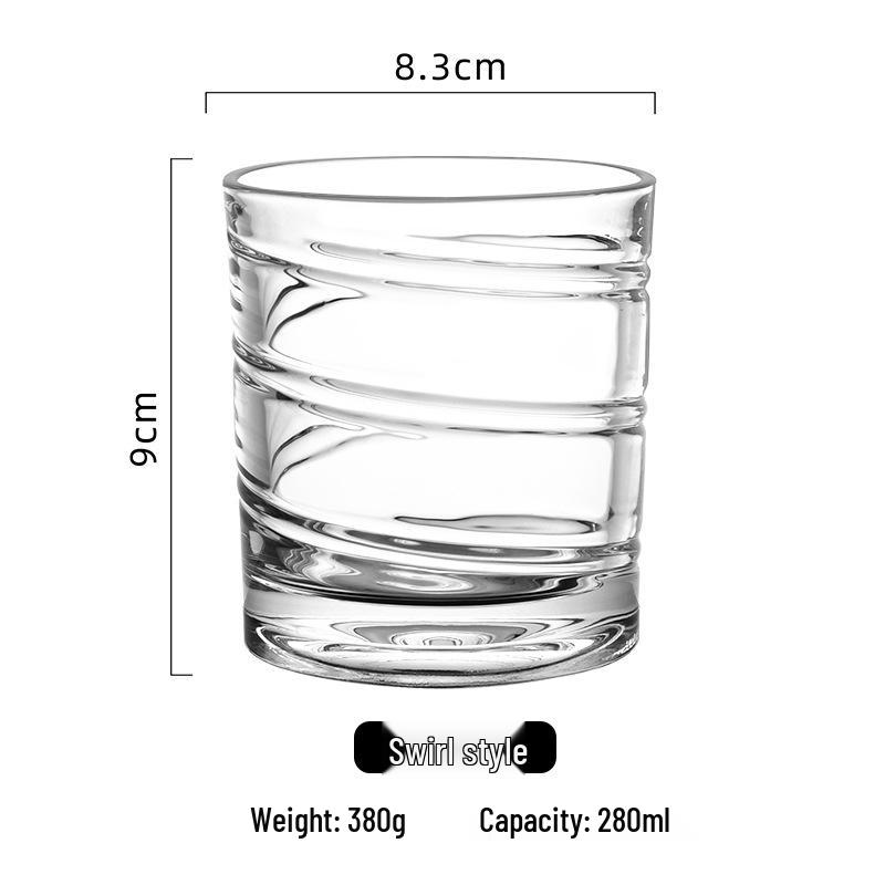 18-Second Rotating Crystal Whiskey Tumbler: Creative Liquor Glass for Home Use
