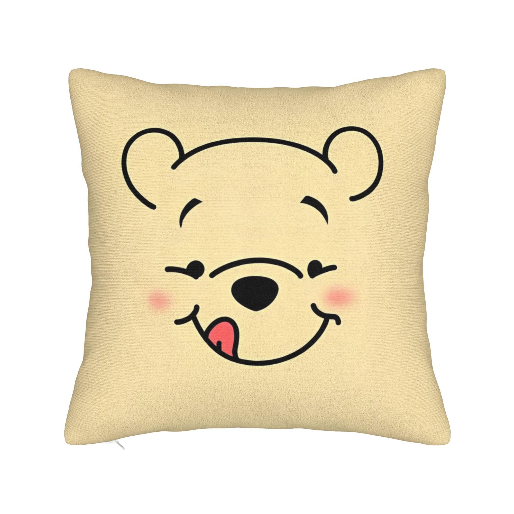 Наволочка для квадратной подушки Винни-Пух и друзья  Декоративная наволочка из полиэстера 45x45 см для сиденья 30cmx30cm