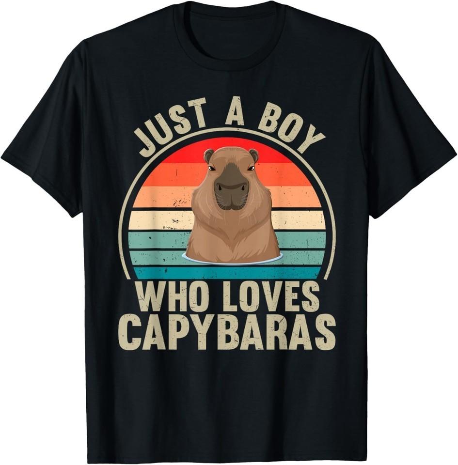Just A Boy Who Loves Capybaras Recto Capybara Lover T-Shirt UNISEX S-3XL 4XL