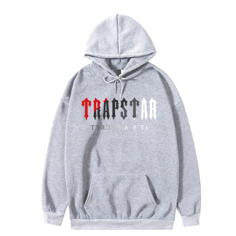 Completo Felpa con Cappuccio e Pantaloni Trapstar Stampati - Oversize Streetwear Cotone Pile Tuta Sportiva Gioventù