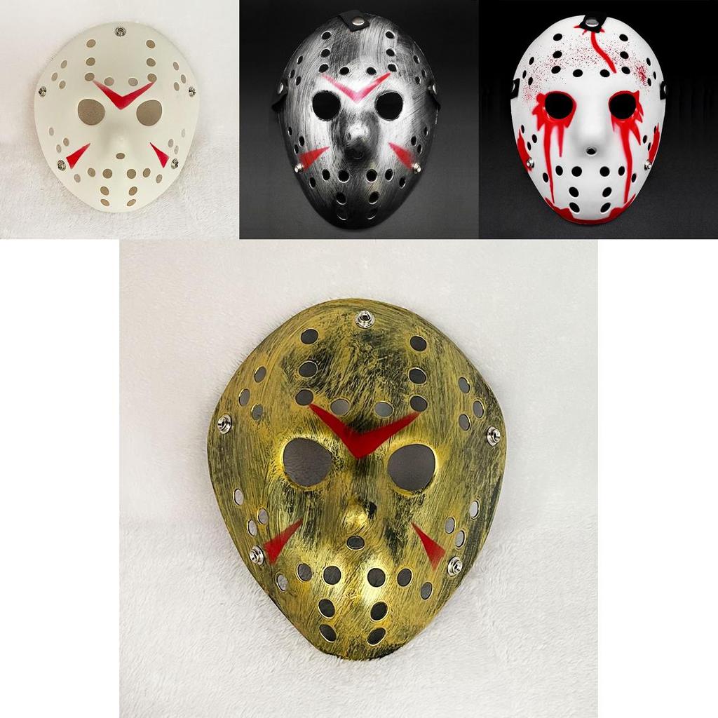 Jason Mask With Blood Effect For Halloween Cosplay Scary Horror Props In Multiple Colors