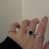 Korean Geometric Retro Hip-Hop Open Ring for Women - Versatile Index or Pinky Finger Trendy Jewelry