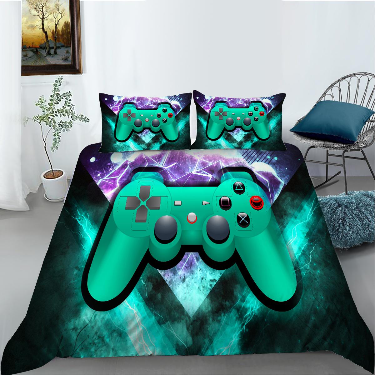 

Постельное белье с принтом геймпада, костюм, Лидер продаж, пододеяльник с рисунком волка, комплект постельного белья для мальчиков, детское пододеяльник, полиэстер, постельная одежда EU Single 135x200cm