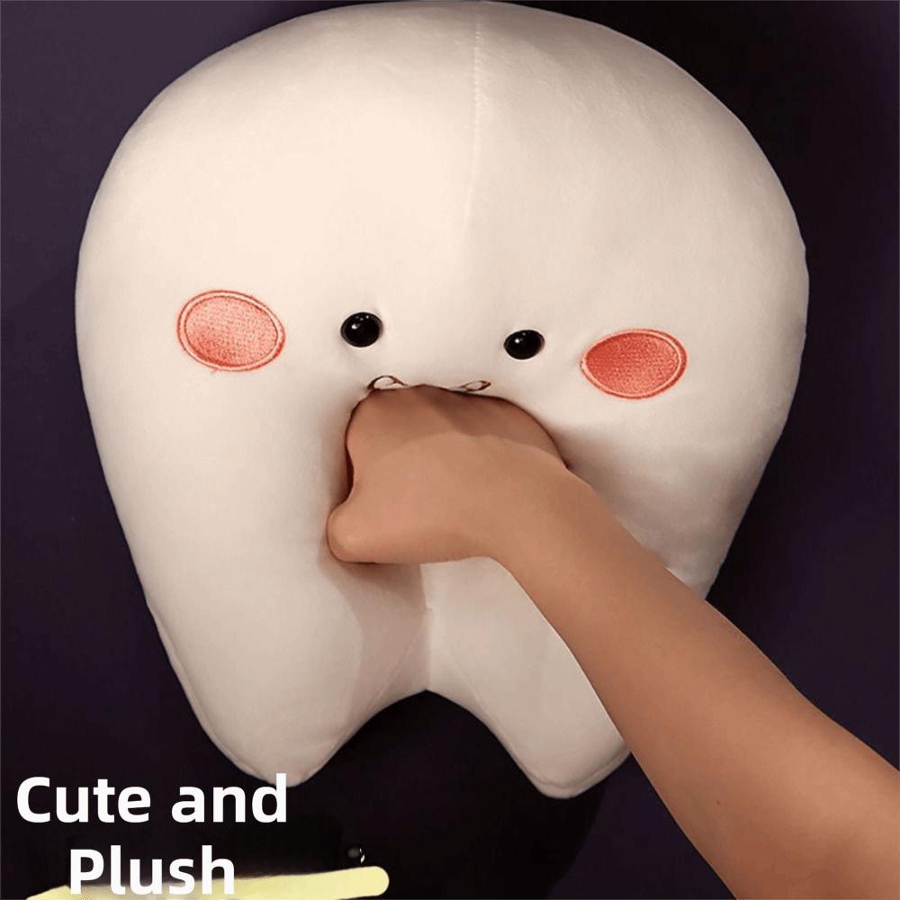 Creative Cushion Teeth Stuffed Pillow Cartoon Design Oral Teeth Throw Pillow  Kids Gift