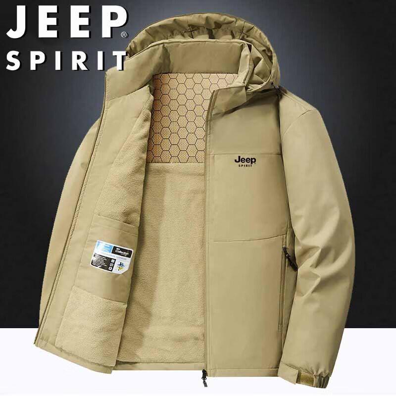 

JEEP SPIRIT Men s Hooded Windproof Fleece Jacket 5XL