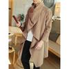 Foreign Trade Amazon Men's Cotton and Linen Cape Long Irregular Cloak 2025 Autumn New European and American Long-Sleeved Jacket